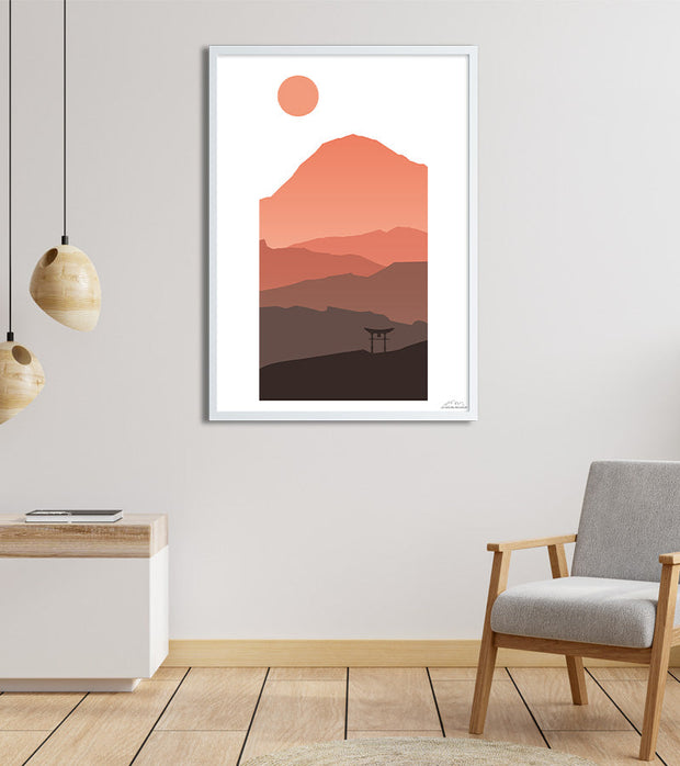 Poster vintage montagne chine