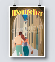 Affiche des rues de montpellier