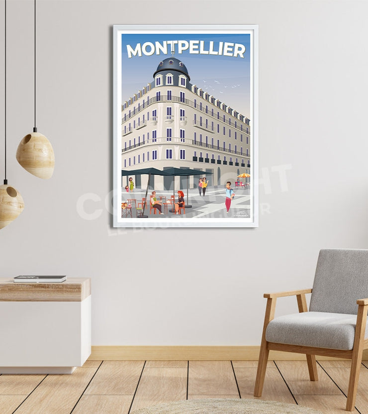 Batiment connu montpellier en affiche