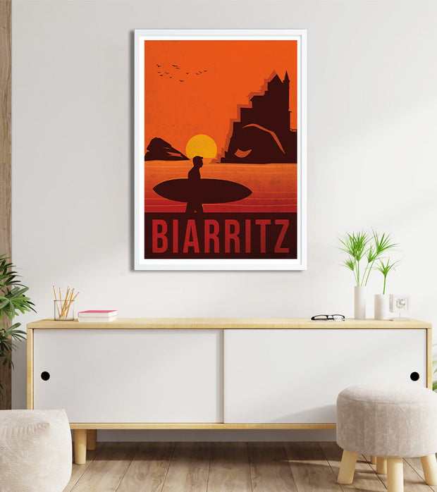 Affiche Surf Biarritz Poster
