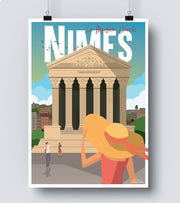 Affiche vintage Nîmes