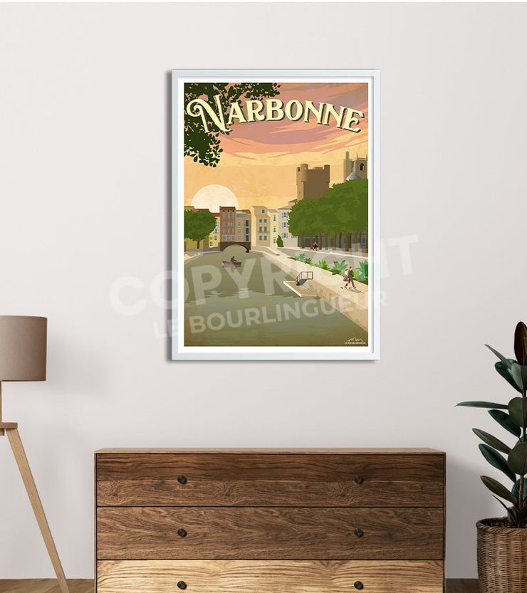 Travel poster narbonne Narbonnais