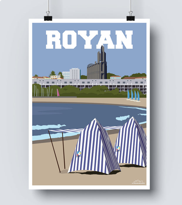 Affiche bord de plage royan