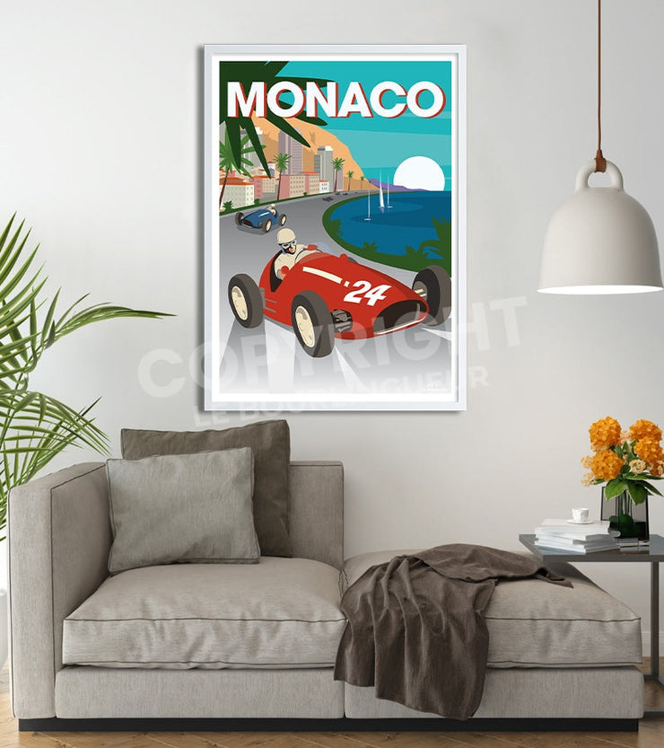 Poster vintage monaco course