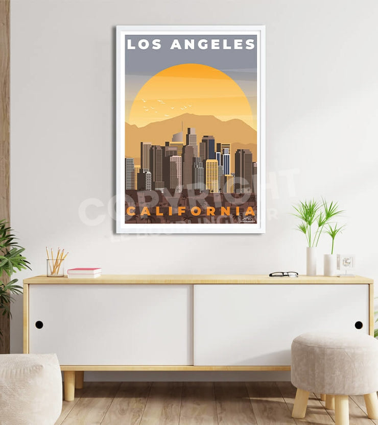 poster vintage Los angeles california 