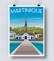 Affiche bord de plage martinique