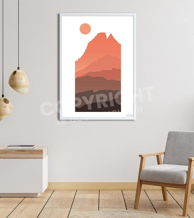 poster minimaliste montagne 
