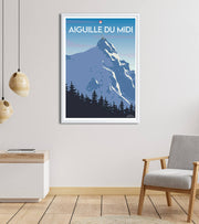 Affiche aiguille du midi chamonix