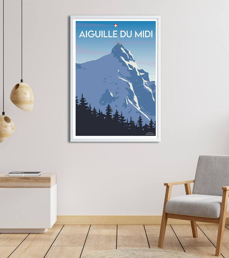 Affiche aiguille du midi chamonix