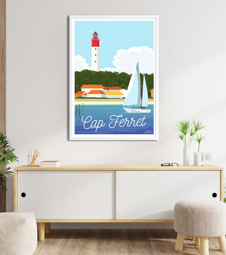 poster phare breton cap ferret