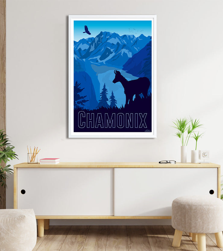 poster chamonix montagne