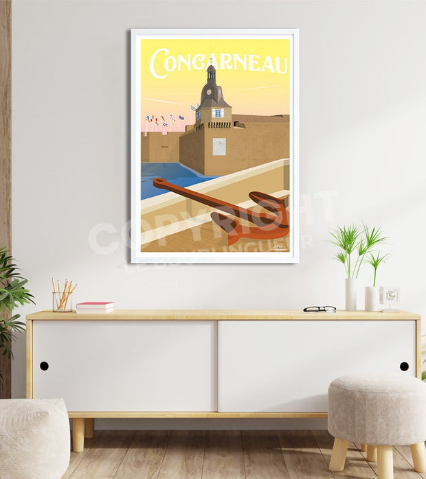 poster vintage breton concarno