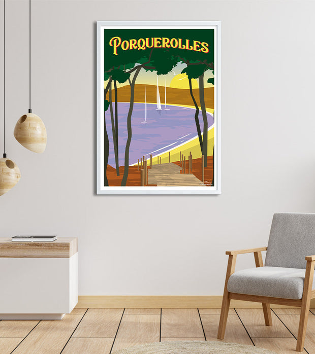 Poster de la plage de porquerolles