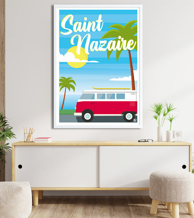 Poster plage st Nazaire