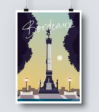 Affiche Bordeaux Monument aux Girondins