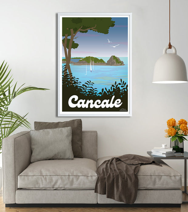 Poster breton Cancale retro 