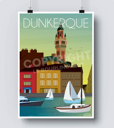 Affiche Dunkerque Beffroi