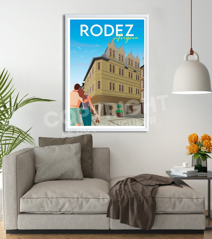 Poster retro Rodez