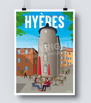 Affiche Hyeres vintage
