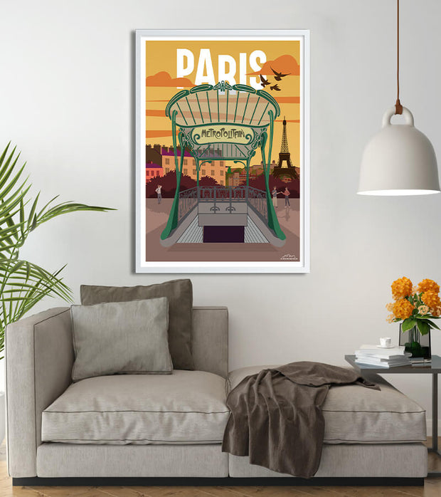 Poster vintage paris 