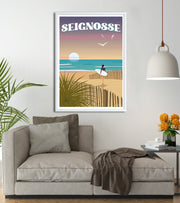 Travel poster des landes seignosse