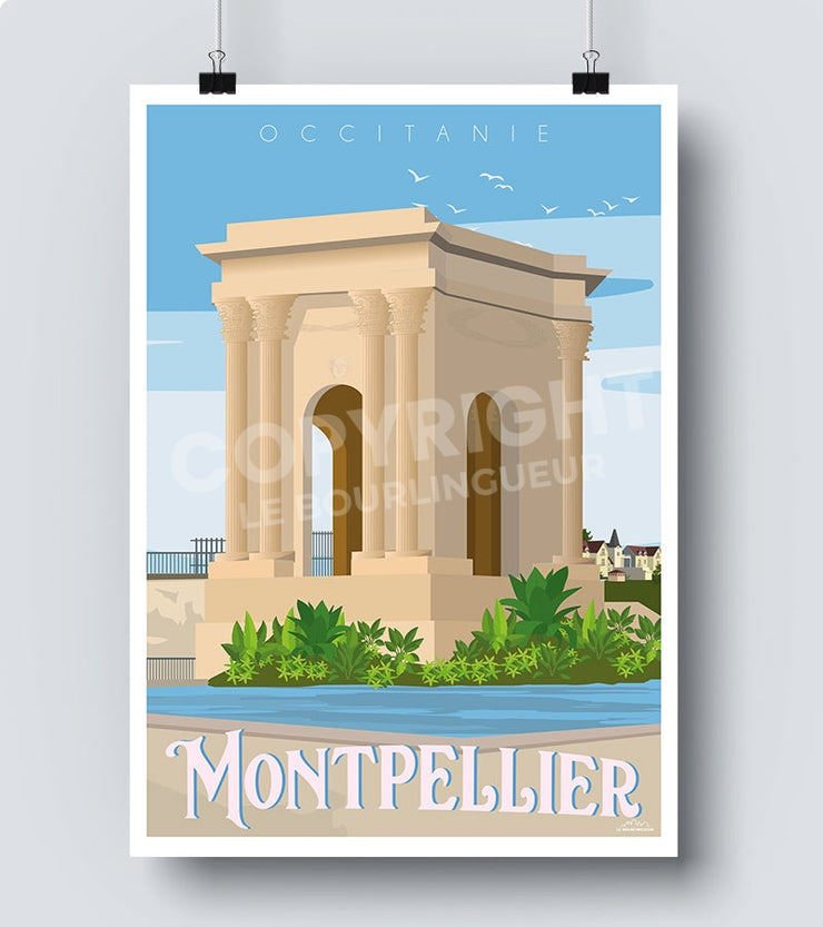 affiche montpellier vintage