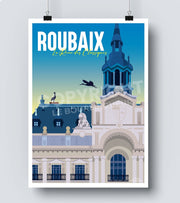 Roubaix affiche travel poster