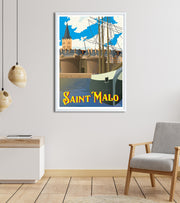 poster st Malo vintage bateau 