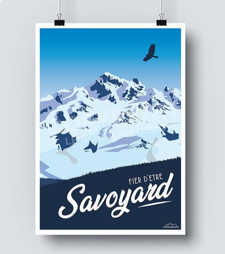 Affiche fier d'etre savoyard montagne