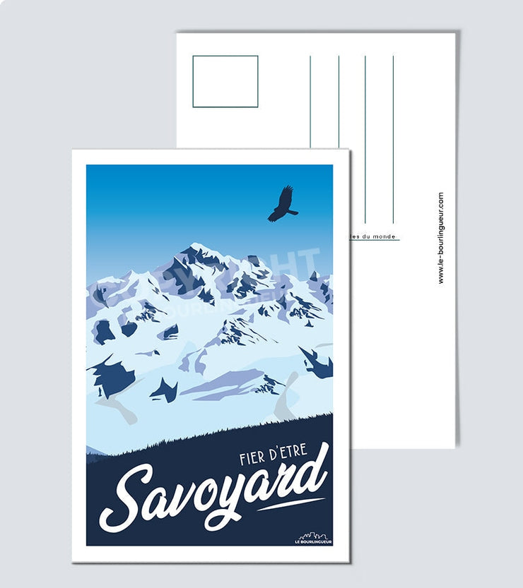 Carte Postale fier d'etre savoyard montagne