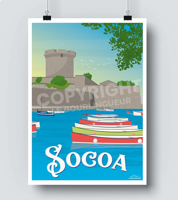 Poster chateau Socoa 