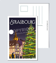 Carte Postale marché de Noël de Strasbourg
