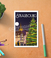 Carte Postale Marché De Noël Strasbourg
