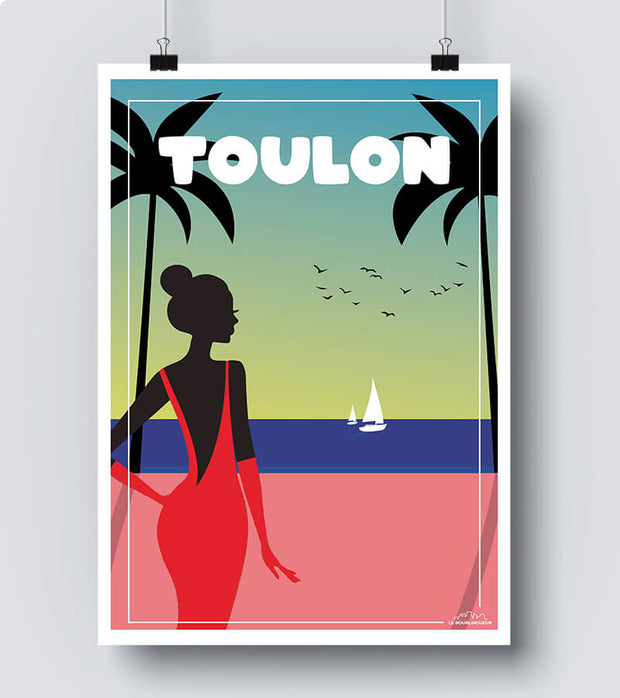 Affiche plage de Toulon