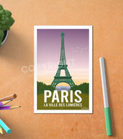 Carte Postale Tour Eiffel De Nuit