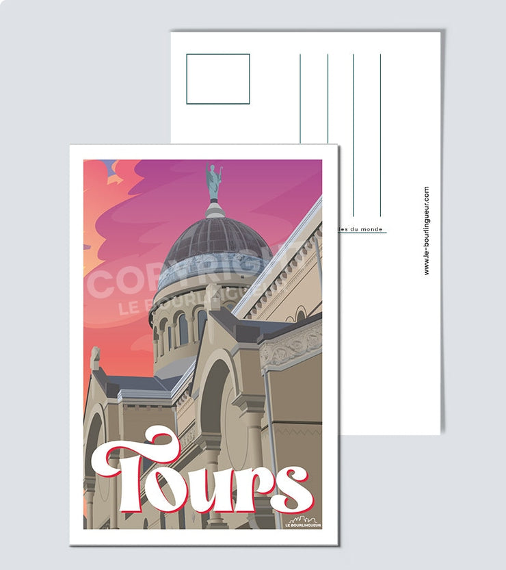 Carte Postale Tours basilique Saint Martin