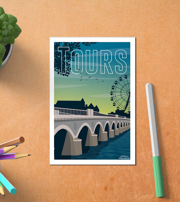 Carte Postale Vintage Tours
