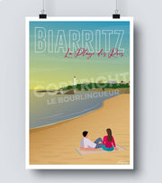 affiche Biarritz plage des rois