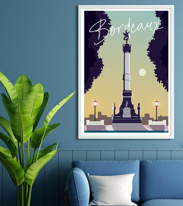Affiche Bordeaux Monument aux Girondins