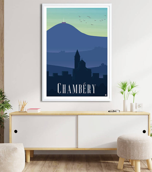 Affiche Chambéry de nuit