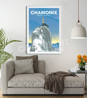 Affiche Chamonix Mont blanc pic du midi