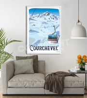 Affiche Courchevel vintage