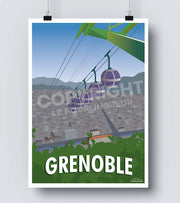 Affiche de Grenoble téléphérique