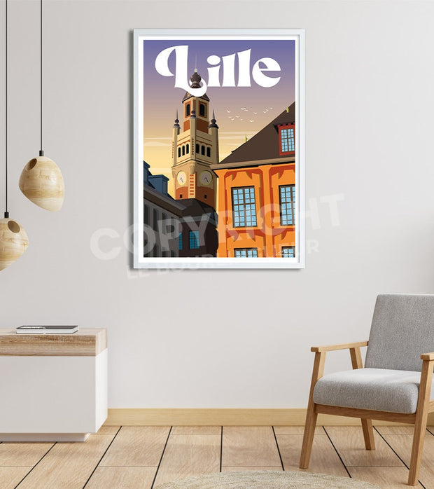 Affiche Lille centre ville 