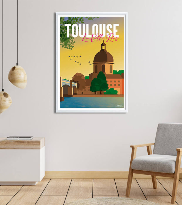 Affiche Toulouse vintage