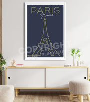 Affiche minimaliste poster Paris