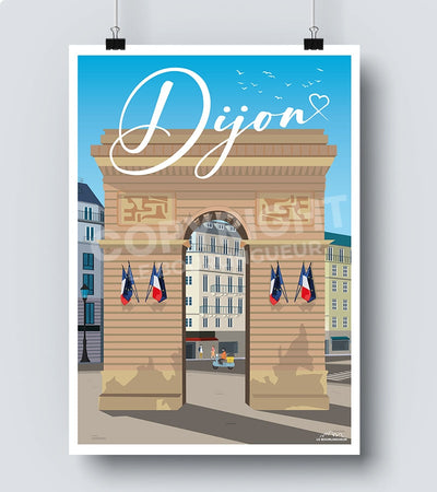 Affiche Dijon Porte Guillaume