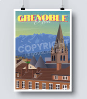 Affiche Grenoble vintage