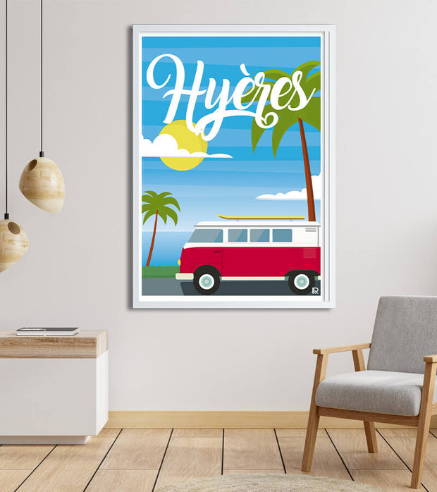 Affiche vintage Hyère