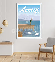 Affiche lac Annecy